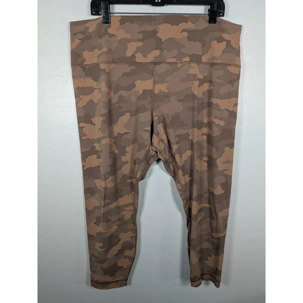 Lululemon Pants Women Plus 20 Brown Cameo Wunder Train Tight Activewear Leggings
